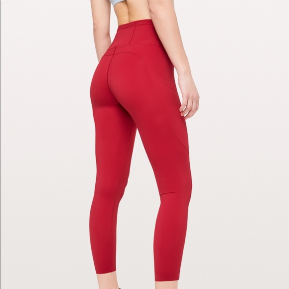 lululemon athletica Pants - Lululemon Fast and Free HR 7/8 Tight Dark Red